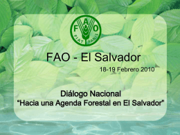 Diálogo Nacional “Hacia una Agenda Forestal en El Salvador