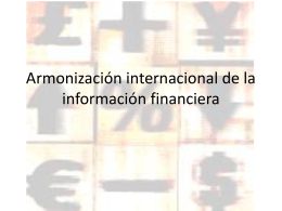 Armonización internacional de la información financiera