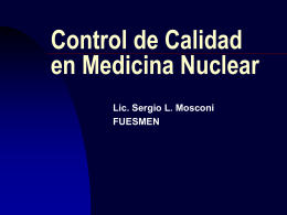 Control de Calidad en Medicina Nuclear autor Sergio Mosconi