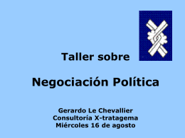 Taller negociacion politica