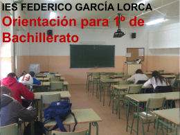 ORIENTACION alumnos de 1 Bachillerato _2015