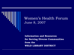 Women`s Health Forum