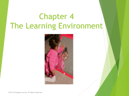 Chapter 4 The Learning Environment
