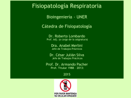 Unidad 2: Fisiopatología Respiratoria