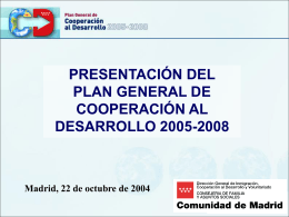 del Plan General 2005-2008