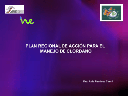 Plan Regional de Acción para el Manejo de Clordano.