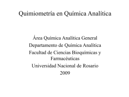 QA_IIQuimiometria1 - Facultad de Ciencias Bioquímicas y