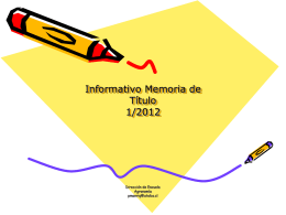 Informativo Memoria de Título 2/2006