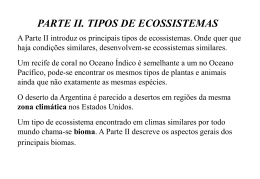 PARTE II. TIPOS DE ECOSSISTEMAS