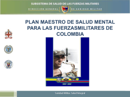 plan maestro de salud mental para las fuerzasmilitares de colombia