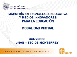 Maestro(a) en Tecnología Educativa - Intra-UNAB