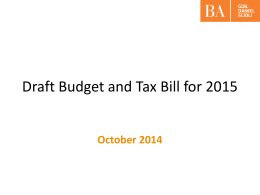 Proyecto de Ley de Presupuesto General de la Administración
