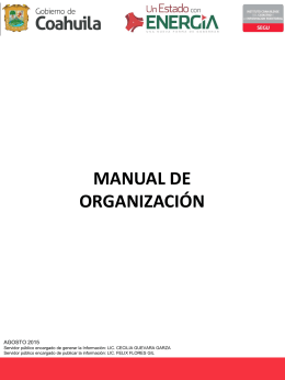 manual de organización - Coahuila Transparente