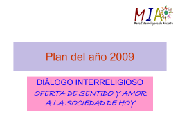 planificación 2009 - Mesa Interreligiosa de Alicante MIA