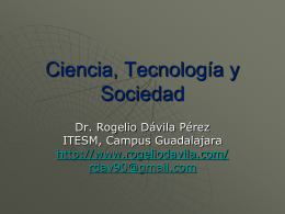 Tecnología y Sociedad - Página oficial del Doctor Rogelio Davila