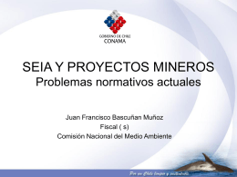 SEIA y Proyectos Mineros. Problemas Normativos Actuales