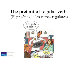 Preterit of regular verbs