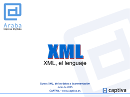 XML, de los datos a la presentación