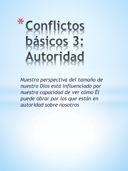 Conflictos3 Conflictos con autoridad