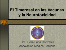 El Timerosal en las Vacunas y la Neurotoxicidad
