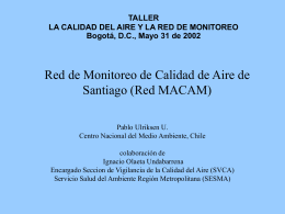 Red de Monitoreo de Calidad de Aire de Santiago (Red MACAM)