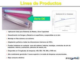Línea de Productos 4 Aplicación ideal para Sistemas - Steril