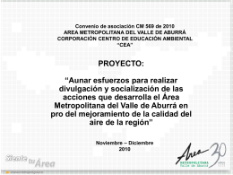 PresentaciónAireAMVA - Area Metropolitana del Valle de Aburra