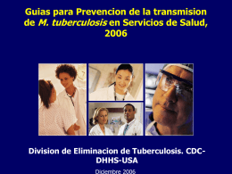 Guía Para la Prevencion de la Transmision de M.Tuberculosis