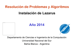 Clase 1 - 2014 - Instalacion Lazarus
