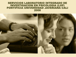 servicios del liip - Pontificia Universidad Javeriana, Cali