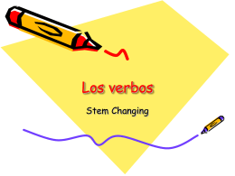 Stem Changing Verb Stations
