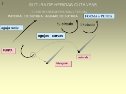 SUTURA DE HERIDAS CUTÁNEAS
