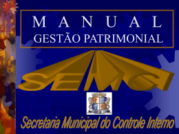 Manual Gestão de Patrimônio - SEMCI2009