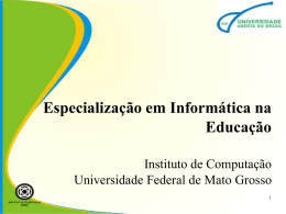 Especialização em Informática na Educação