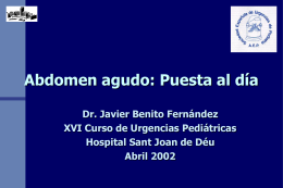 Abdomen agudo - EXTRANET - Hospital Universitario Cruces