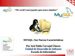 Charla MYSQL - UNA Alternativa