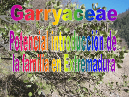 Familia garryaceae: geobotanica