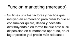 Función marketing (mercado) - Departamento de Industria y Negocios