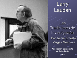 Las tradiciones de investigación Larry Laudan