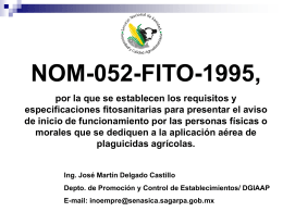 NORMA OFICIAL MEXICANA NOM-052-FITO