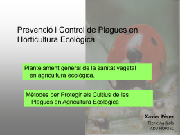 Prevenció i control de plagues en Horticultura Ecològica