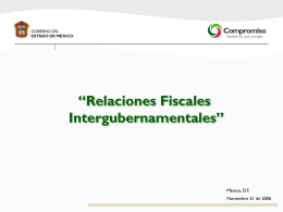 Relaciones Fiscales Intergubernamentales