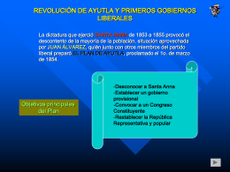 REVOLUCIÓN DE AYUTLA Y PRIMEROS GOBIERNOS LIBERALES