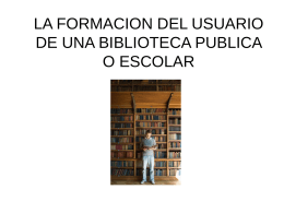 FORMACION DE USUARIO - Biblioteca de Andorra