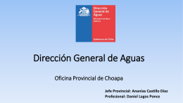 Dirección General de Aguas - Junta Vigilancia Río Choapa