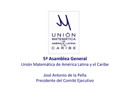 5ª Asamblea General Unión Matemática de América Latina y el