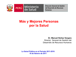 Peruvian Ministry of Health General Directorate for