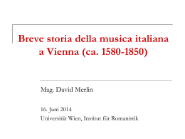 Breve storia della musica italiana a Vienna (ca