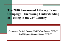 assessment literacy in the public schools of North Carolina