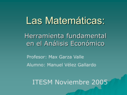 Apoyo Max Garza - Departamento de Matemáticas del ITESM